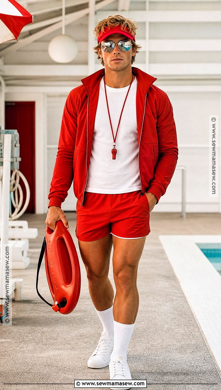 Retro Lifeguard Halloween Outfit - 35 halloween outfit ideas for men