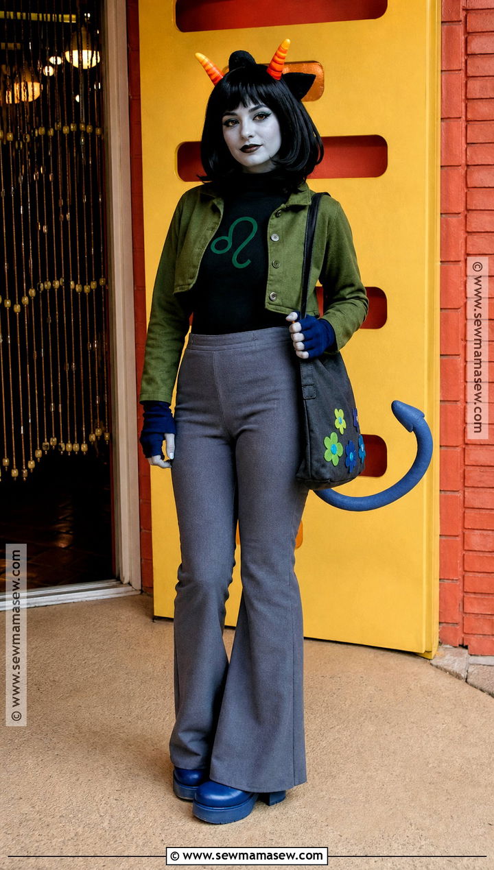 Retro Nepeta Cosplay With Flared Pants - 30 Nepeta Cosplay Ideas
