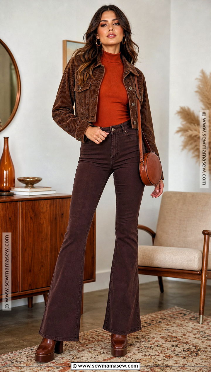 Retro Orange And Brown Halloween Outfit - 30 Fun Halloween Outfits