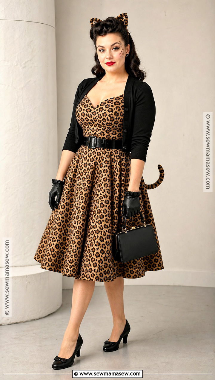 Retro Pinup Leopard Costume - 35 Leopard Costume Ideas for Women