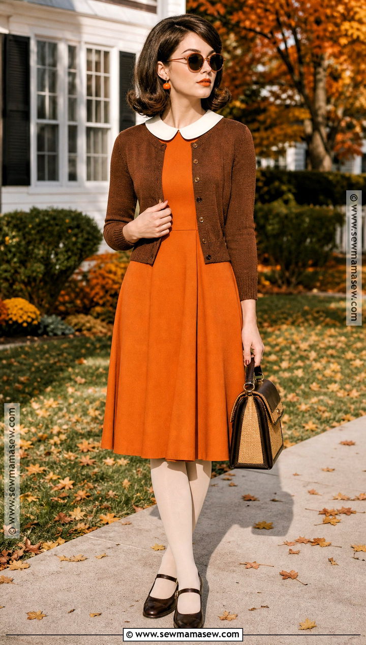 Retro Pumpkin Halloween Outfit - 30 Halloween Aesthetic Outfits