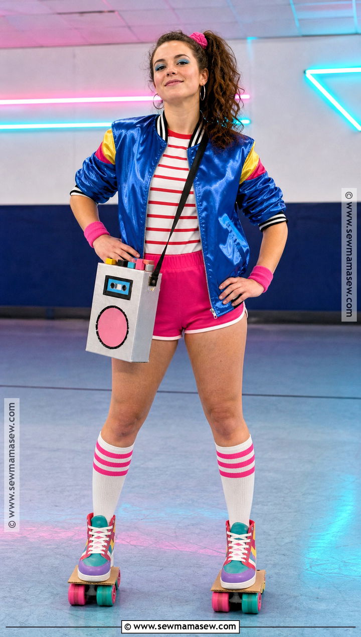 Retro Roller Rink Costume With Neon Skates - 40 unique costumes
