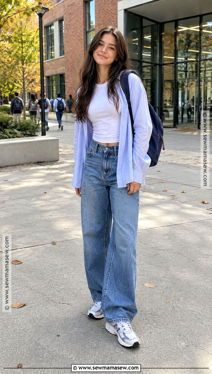 Retro Running Shoes With Wide Leg Jeans - 15 back to school athletic shoes