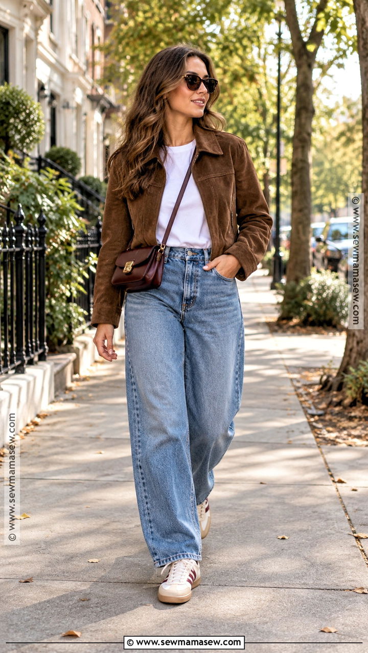 Retro Sneakers With Barrel Jeans - 20 fall women shoes