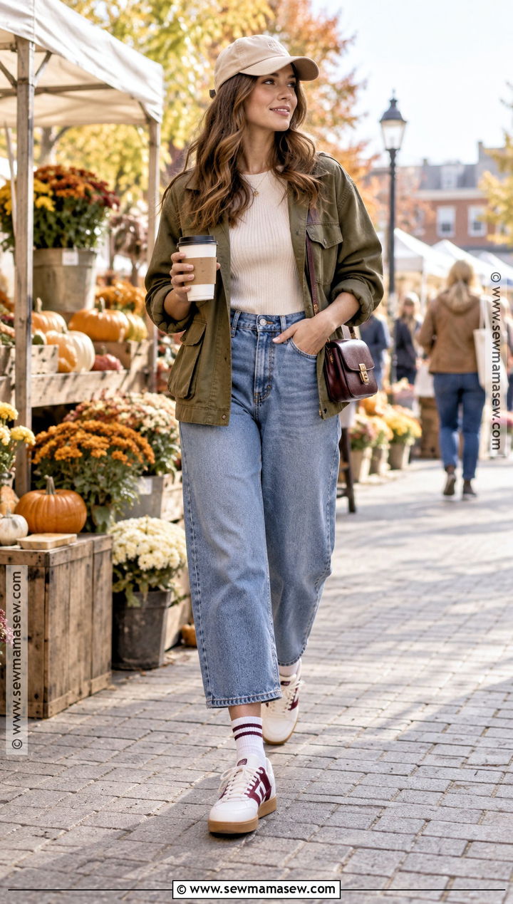 Retro Sneakers With Barrel Jeans - 25 autumn sneakers