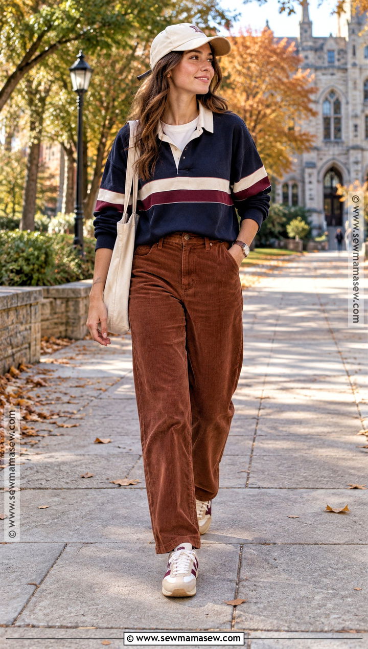 Retro Sneakers With Corduroy Trousers - 20 autumn shoe ideas