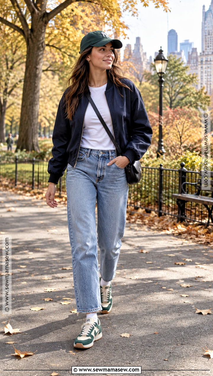 Retro Sneakers With Jeans And A Bomber Jacket - 30 fall shoes