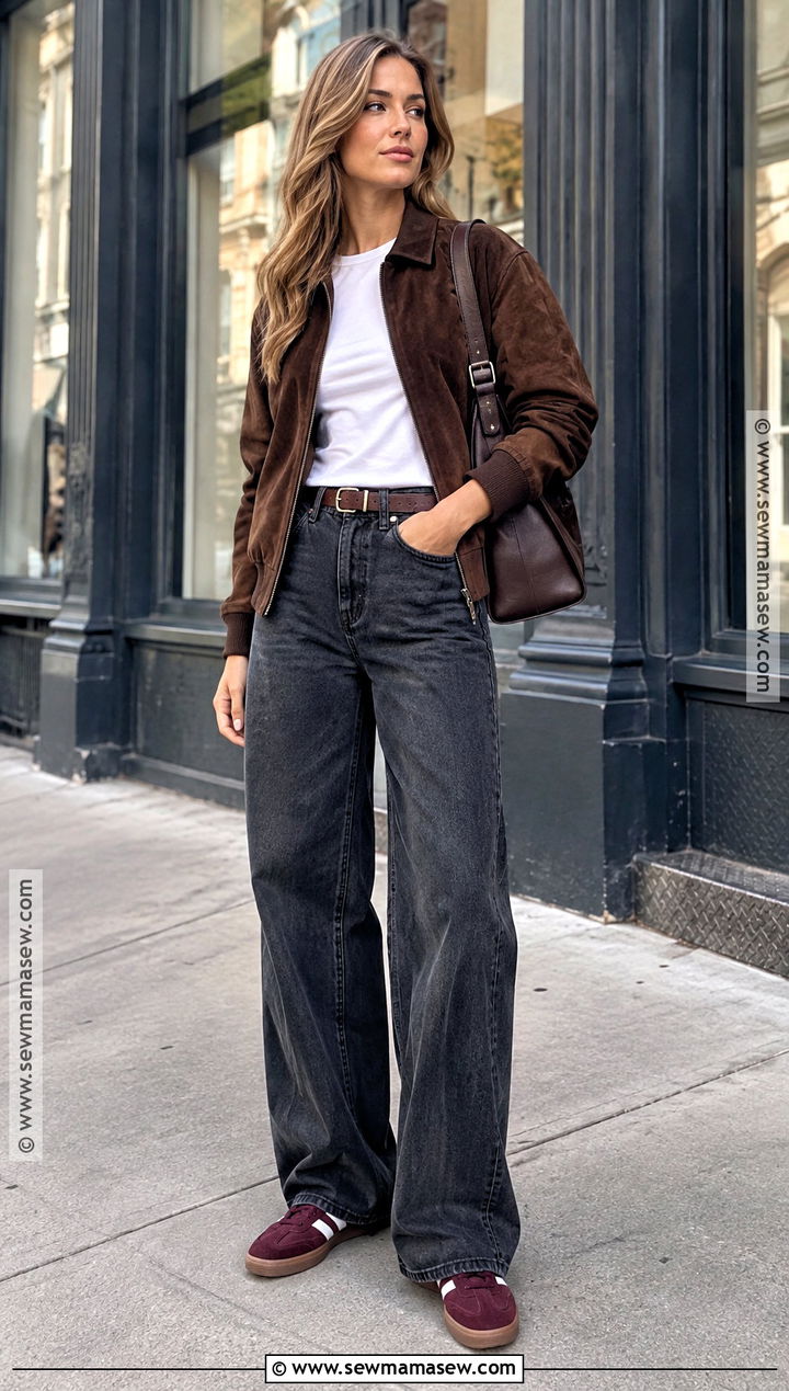 Retro Sneakers With Wide Leg Jeans - 15 casual shoes fall
