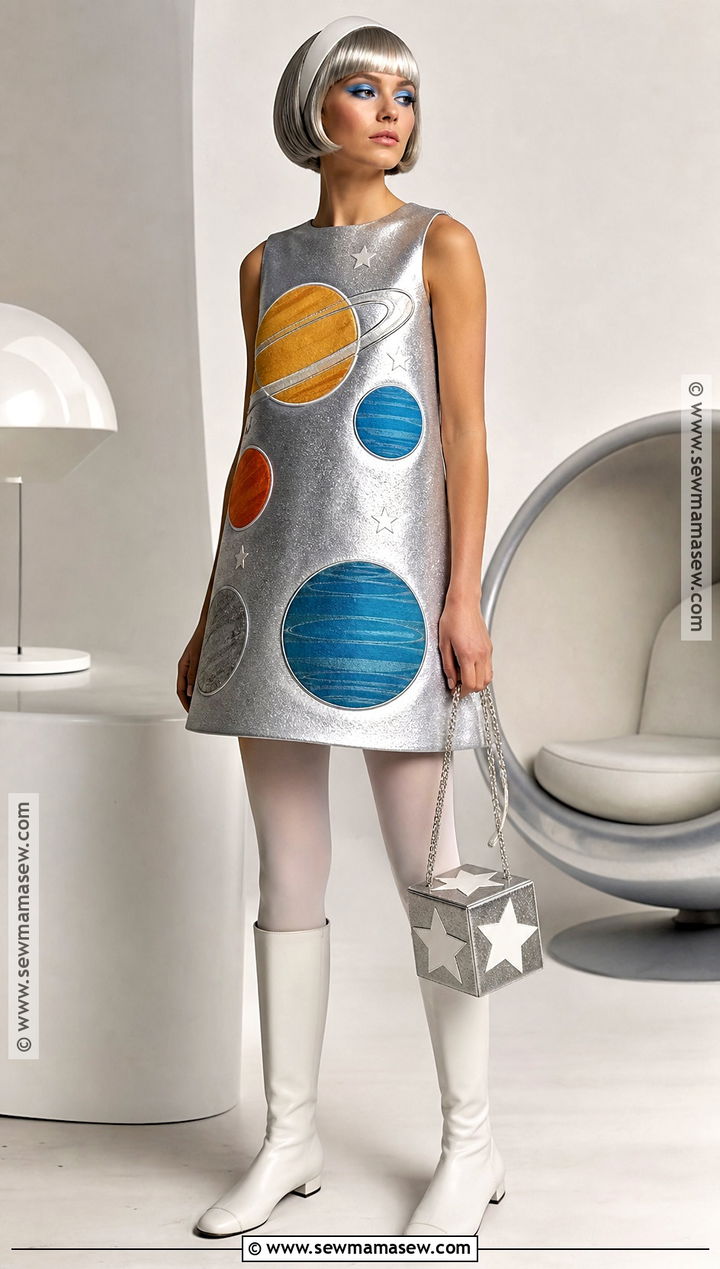 Retro Solar System Costume With Space Dress - 30 Solar System Costume Ideas