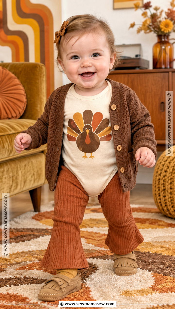 Retro Thanksgiving Onesie Outfit - 20 thanksgiving onesie ideas