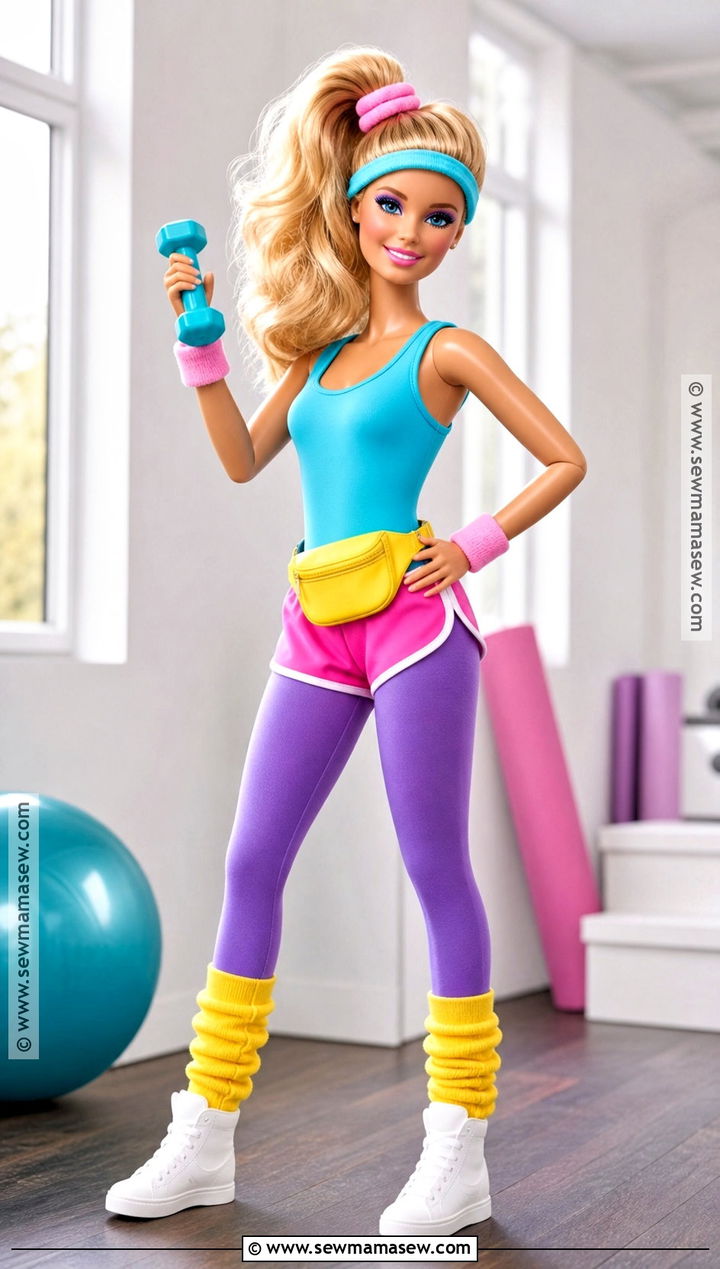 Retro Workout Doll Costume - 40 doll halloween costume ideas