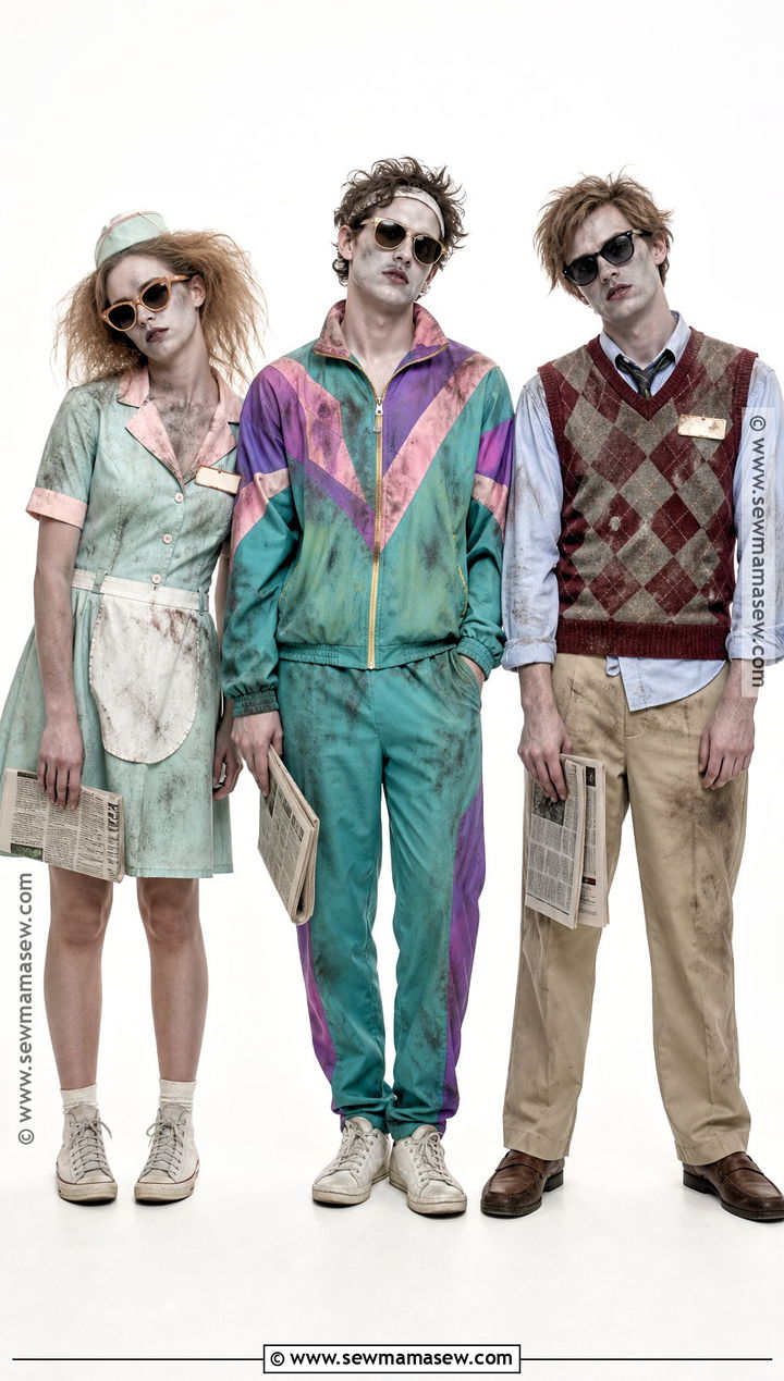 Retro Zombie Trio Costume - 30 3 people costumes