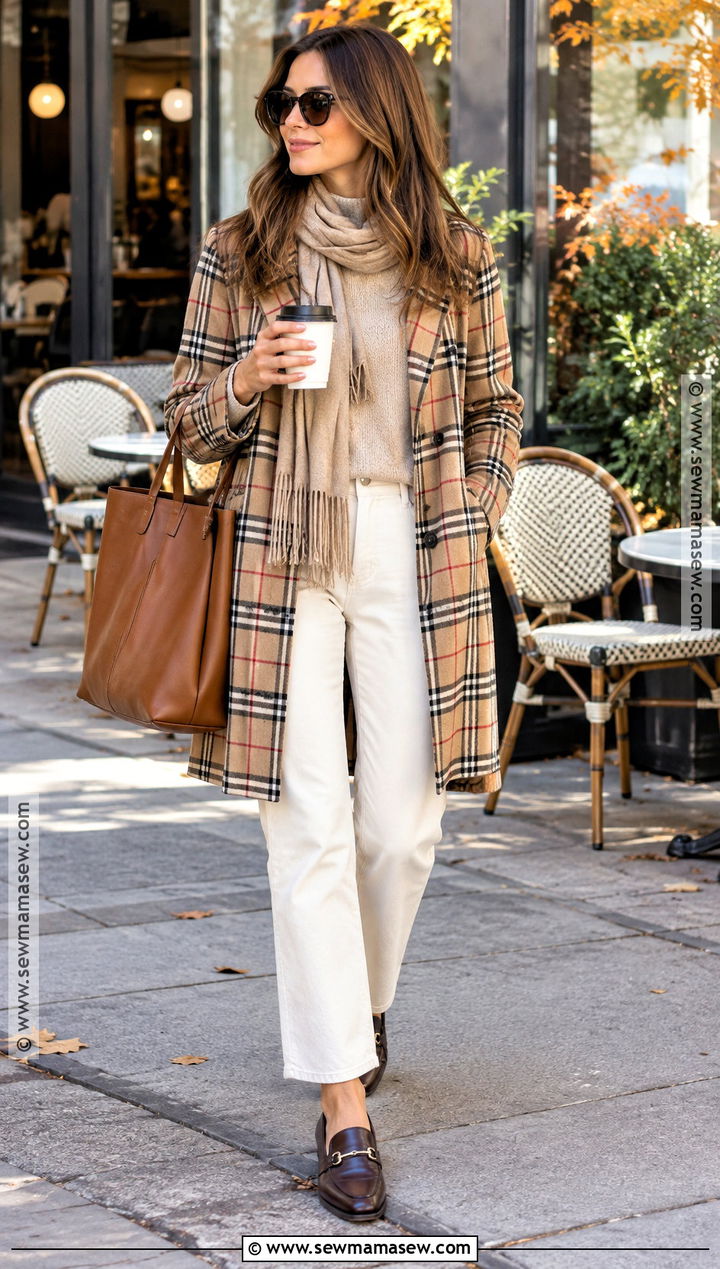 Reversible Car Coat With White Jeans - 20 fall fashion coats