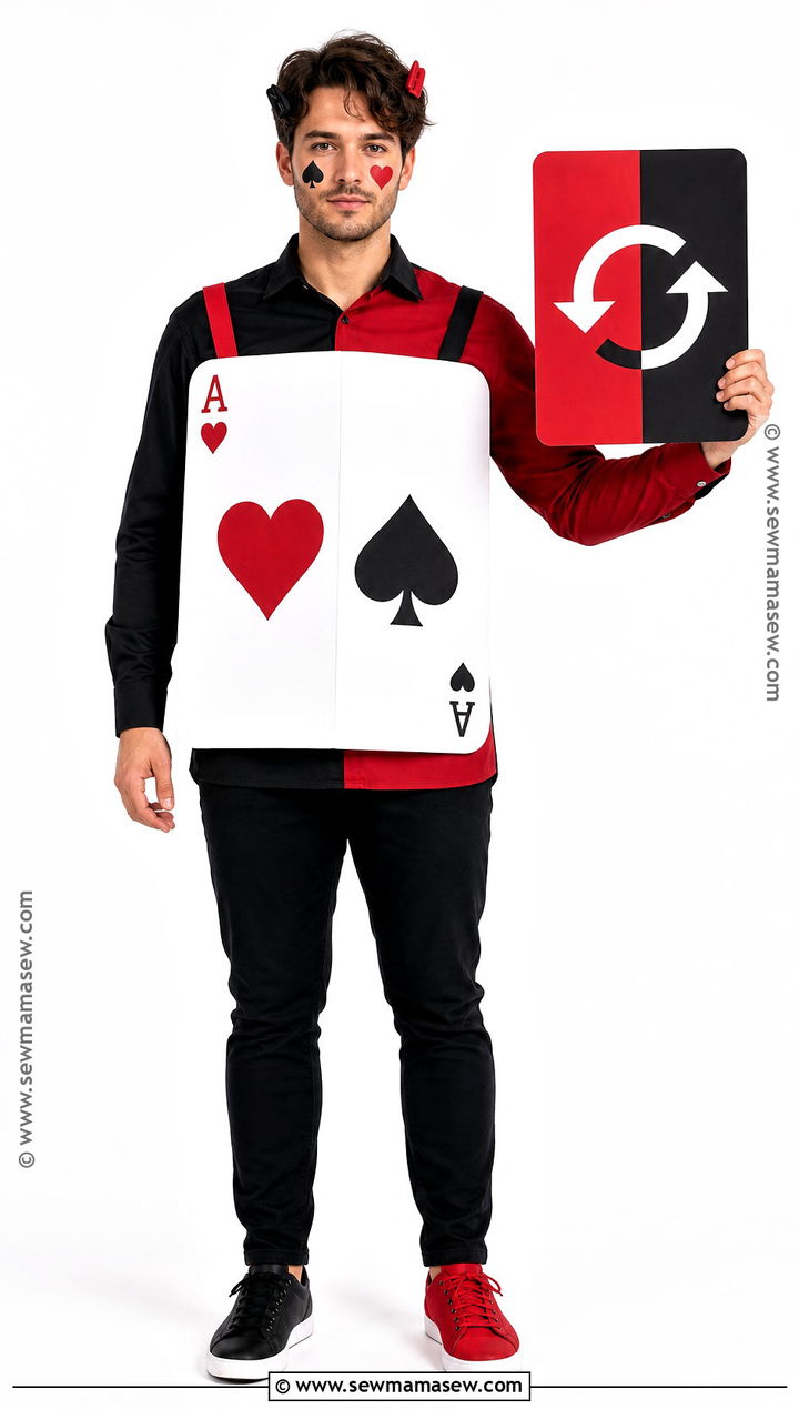Reversible Red And Black Card Costume - 30 Deck Of Cards Costume Ideas