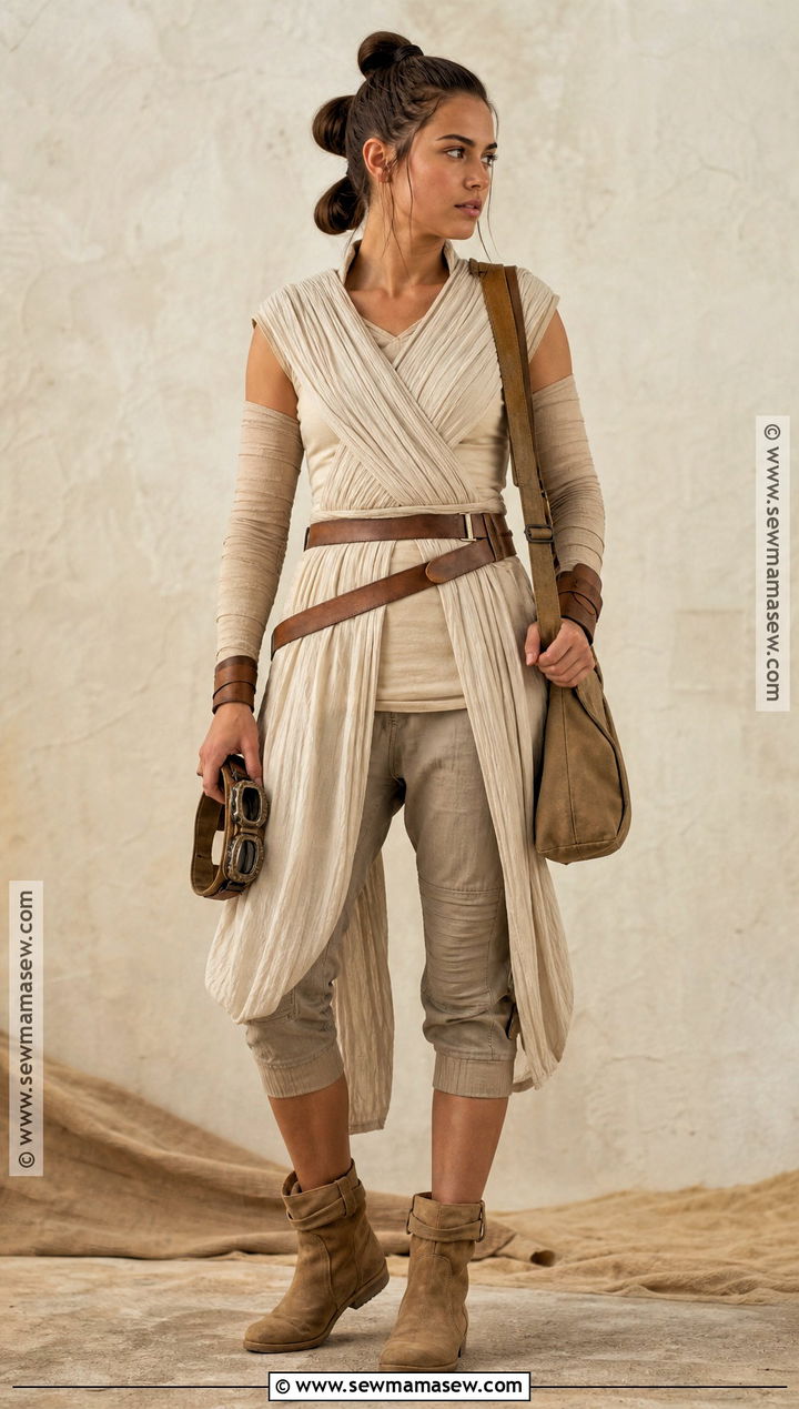 Rey Costume With Brown Triple Buns - 30 halloween costumes for brown hair