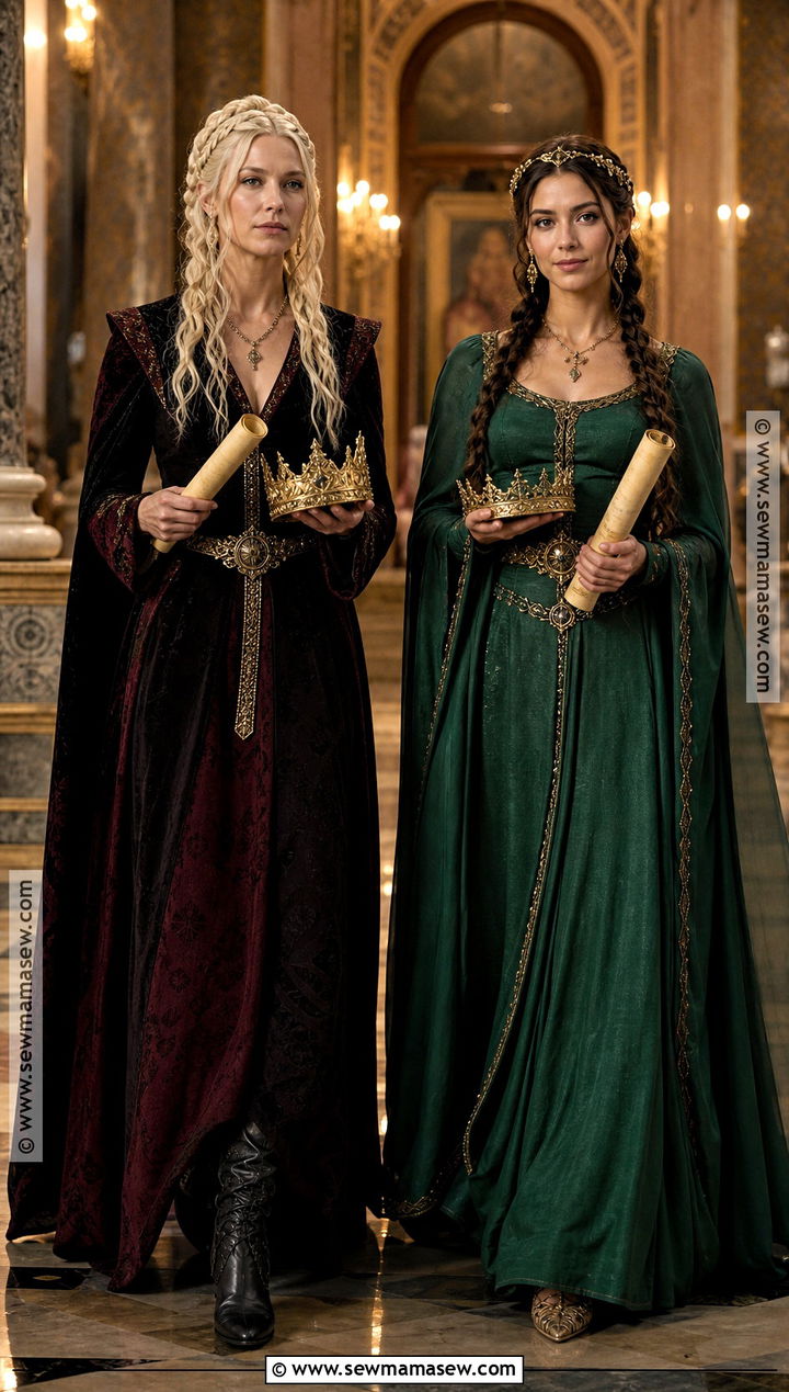 Rhaenyra And Alicent Royal Costume - 35 blonde and brunette duo costumes