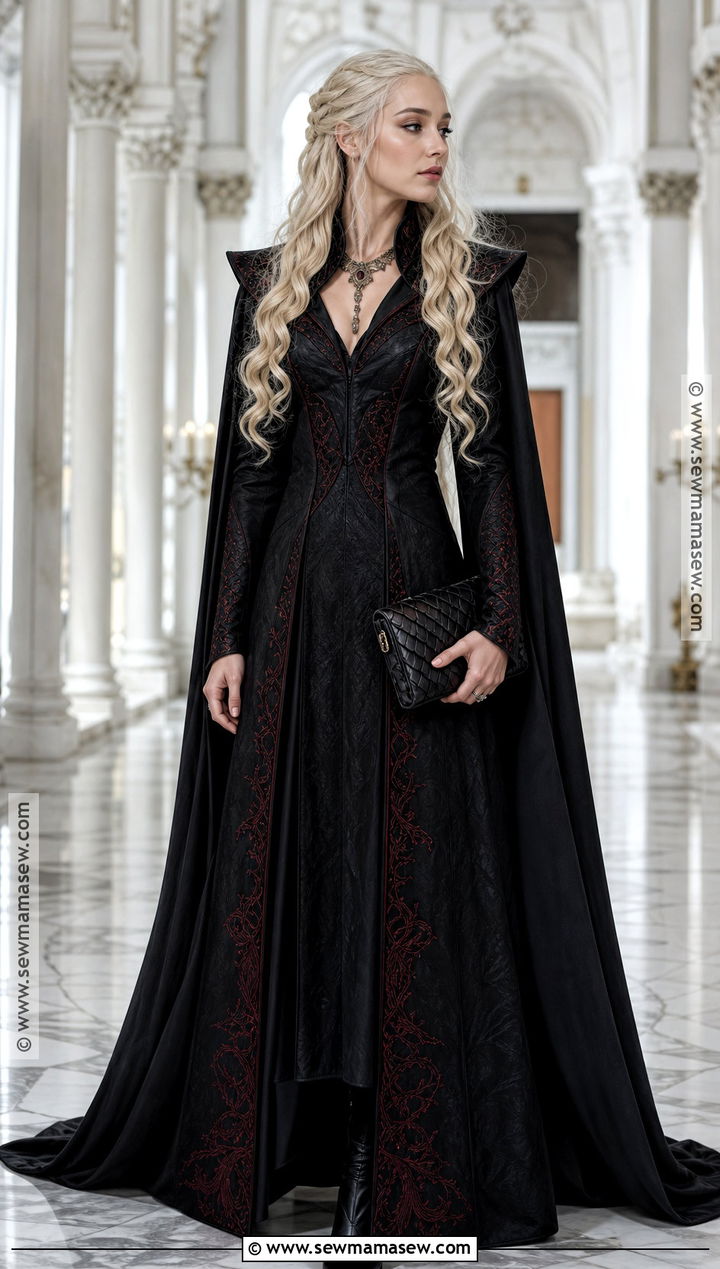 Rhaenyra Targaryen Costume With Black Gown - 30 tv show halloween costumes