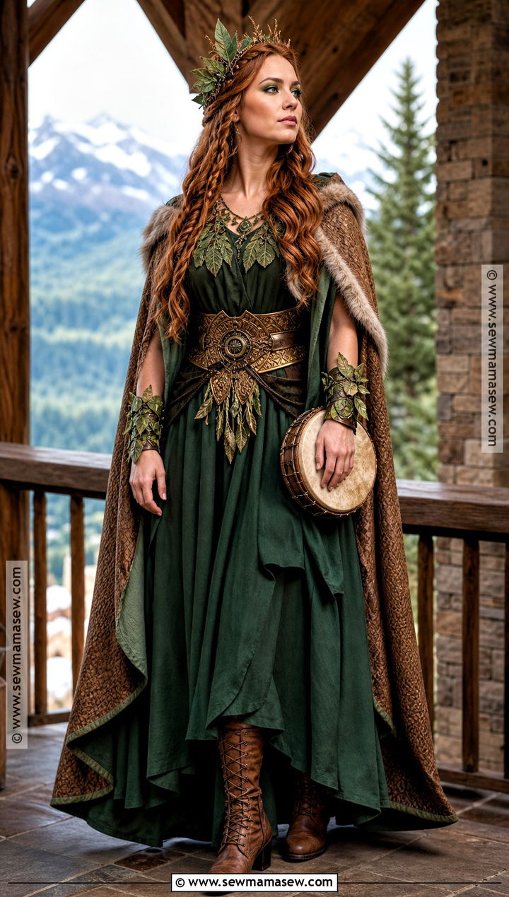 Rhea Greek Goddess Costume With Mountain Cape - 30 greek godesses costume halloween ideas