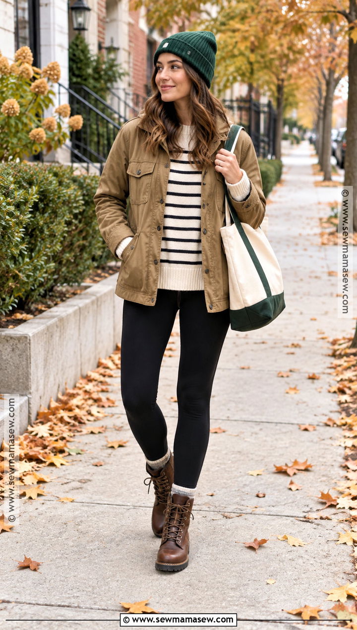 Ribbed Cuffed Beanie Hat - 15 fall hat design ideas