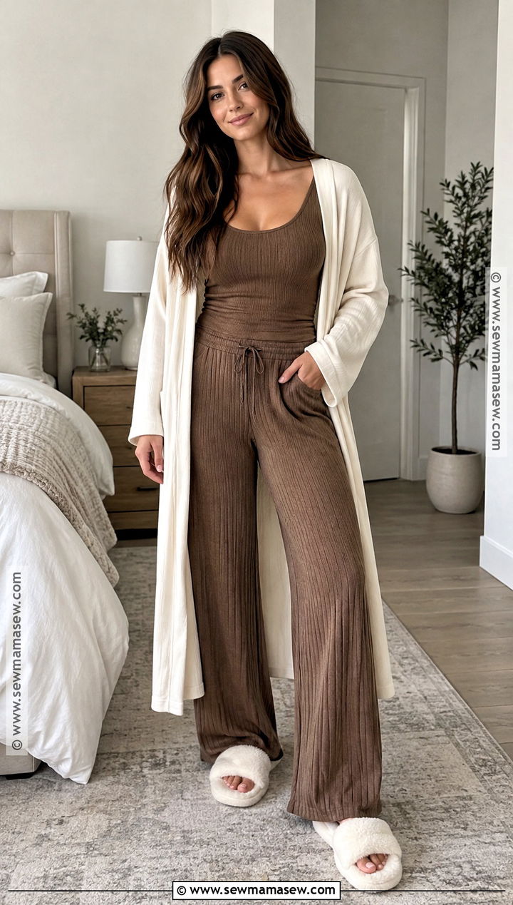 Ribbed Knit Fall Pajama Set - 15 Fall Pajamas for Women