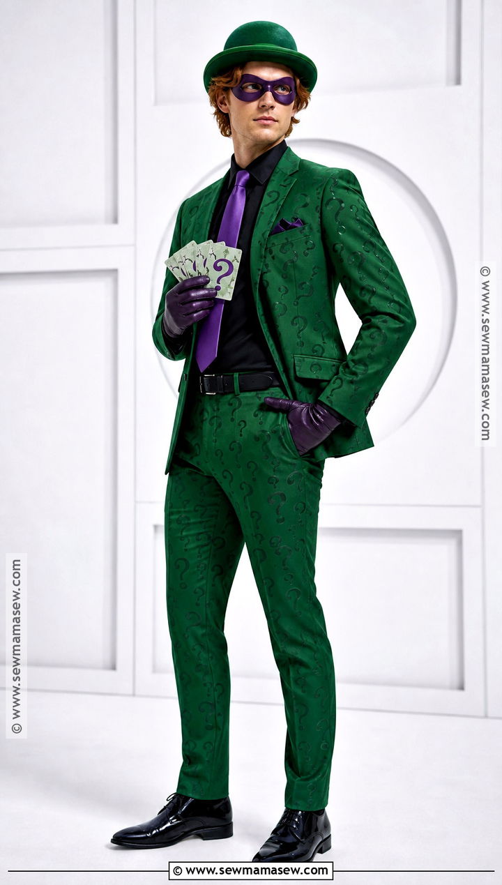 Riddler Green Suit Costume - 35 green halloween costumes