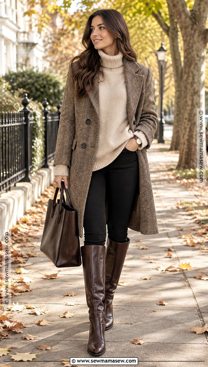 Riding Boot Outfit With Leggings And Coat - 15 autumn shoe collection ideas