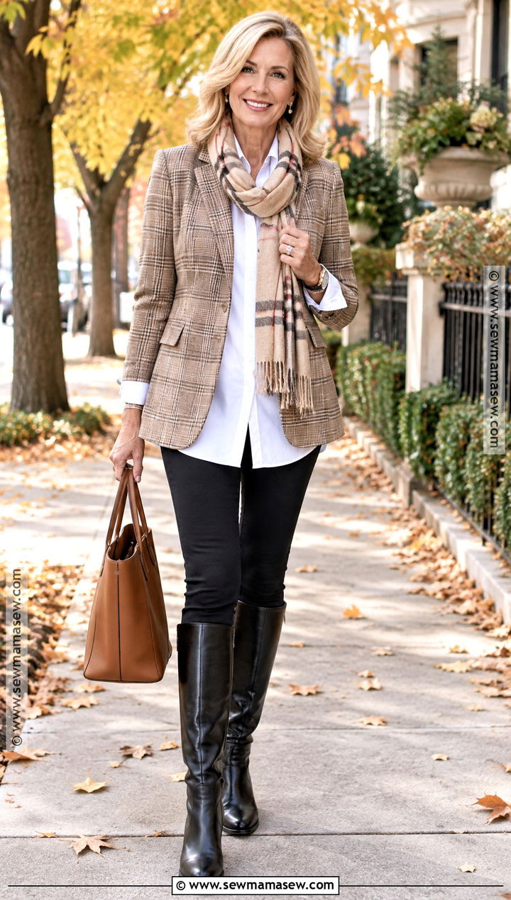 Riding Boots With Leggings And A Blazer - 15 fall shoes for women