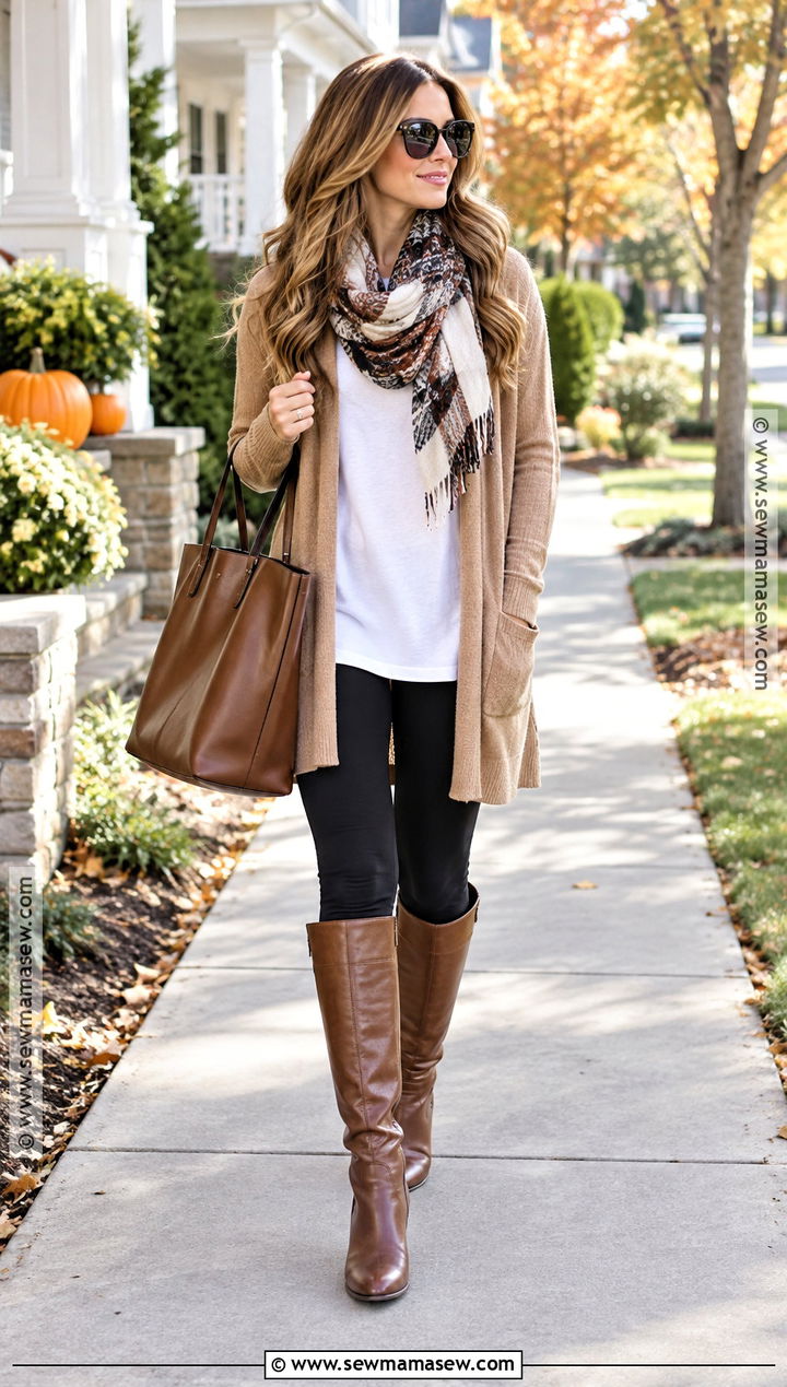 Riding Boots With Leggings And Long Cardigan - 25 Fall 2026 Boots