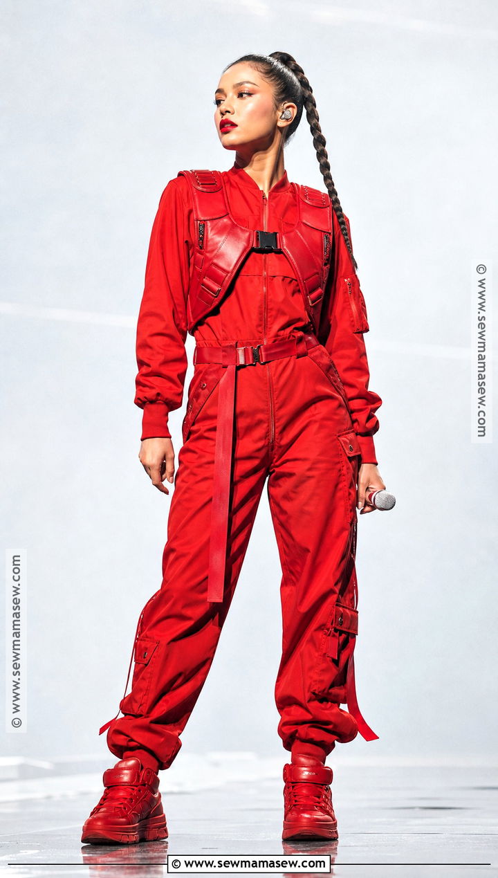 Rihanna Super Bowl Costume With Red Jumpsuit - 30 music artist costume ideas