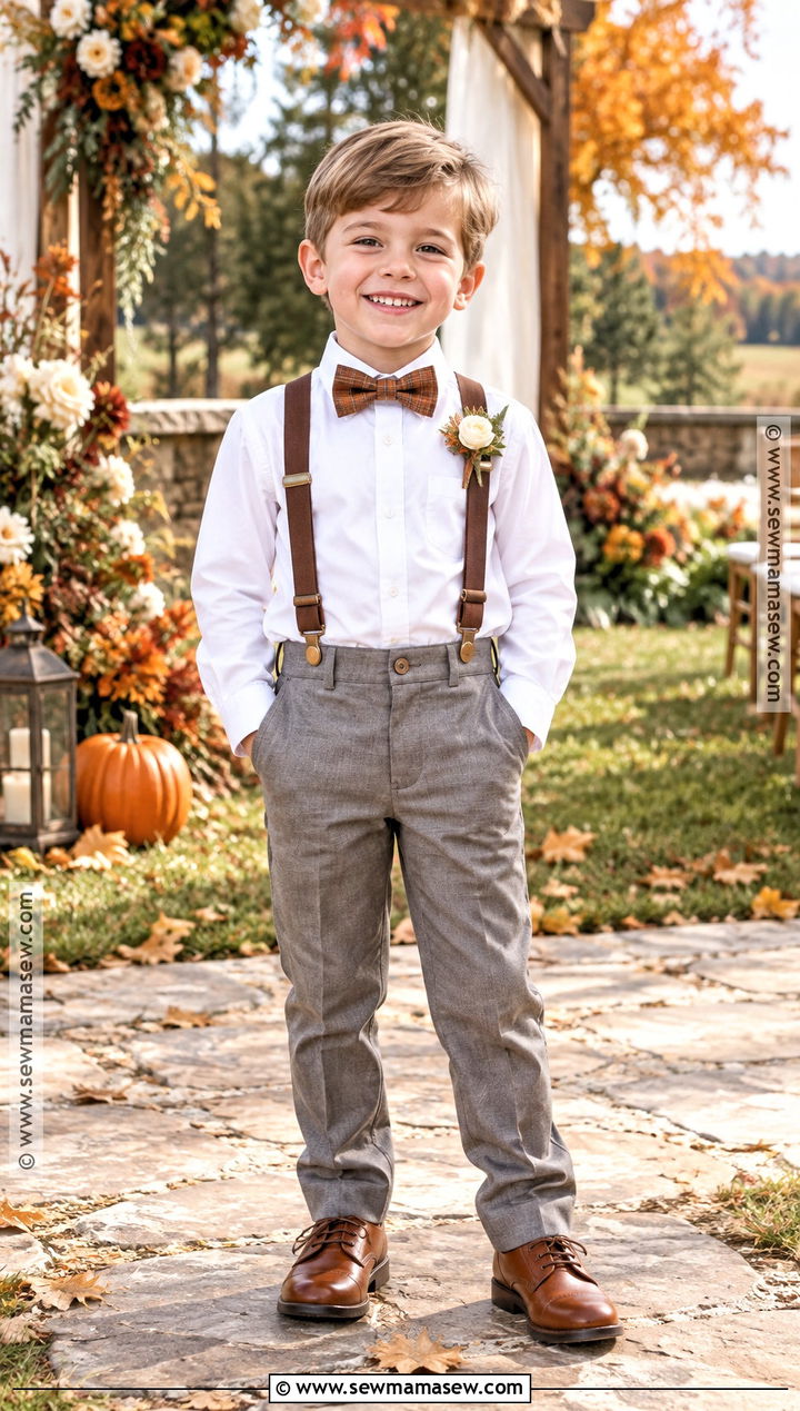 Ring Bearer Suspenders And Bow Tie Outfit - 15 Fall Wedding Suspenders Bow Ties Ideas