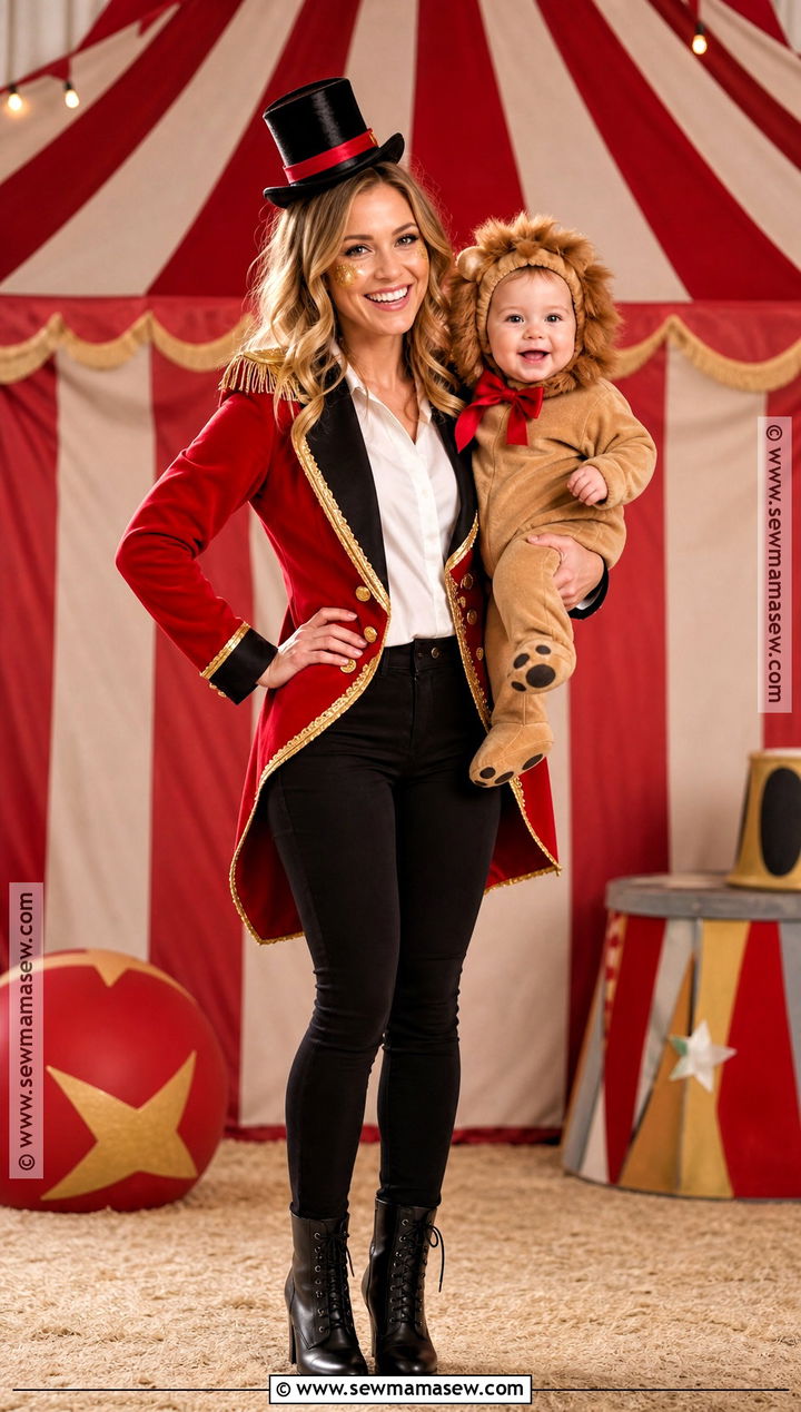 Ringmaster And Baby Lion Costume - 30 mom and baby costumes