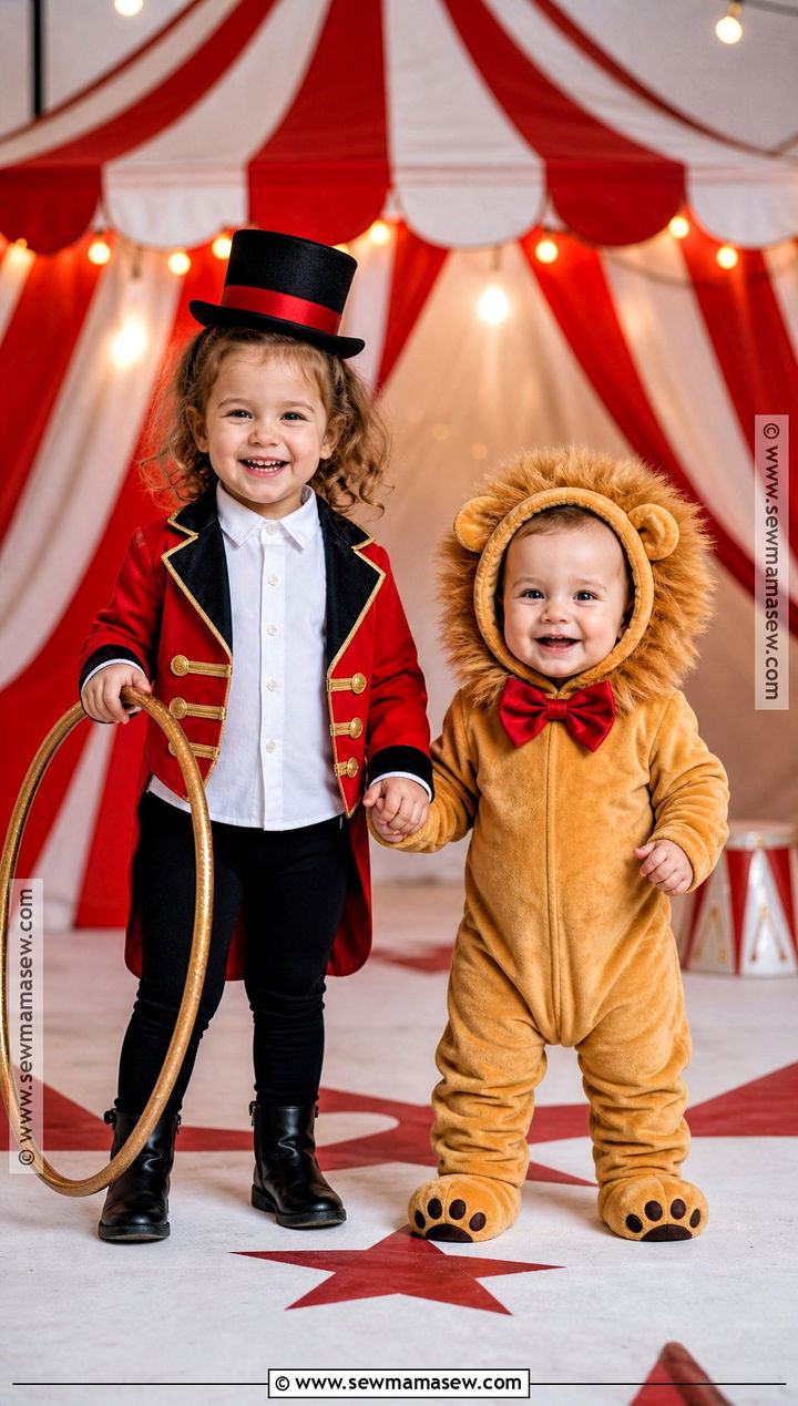 Ringmaster And Baby Lion Sister Costumes - 30 sister halloween costumes toddler for babies