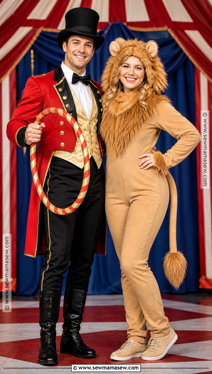Ringmaster And Circus Lion Couple Costume - 30 unique couple costumes
