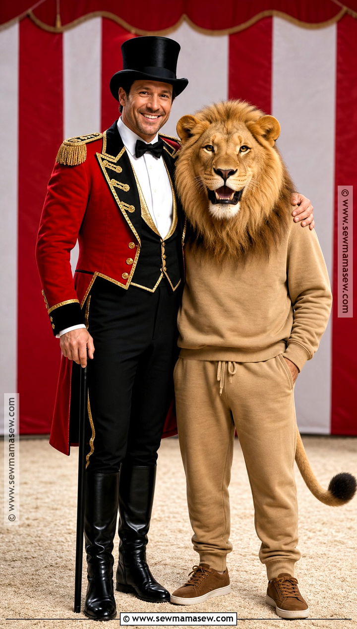 Ringmaster And Circus Lion Couples Costume - 40 creative couples costumes