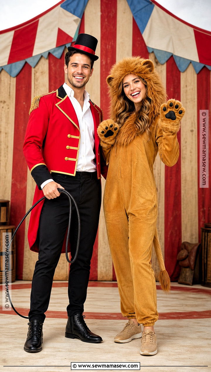 Ringmaster And Circus Lion Duo Costume - 35 unique duo halloween costumes