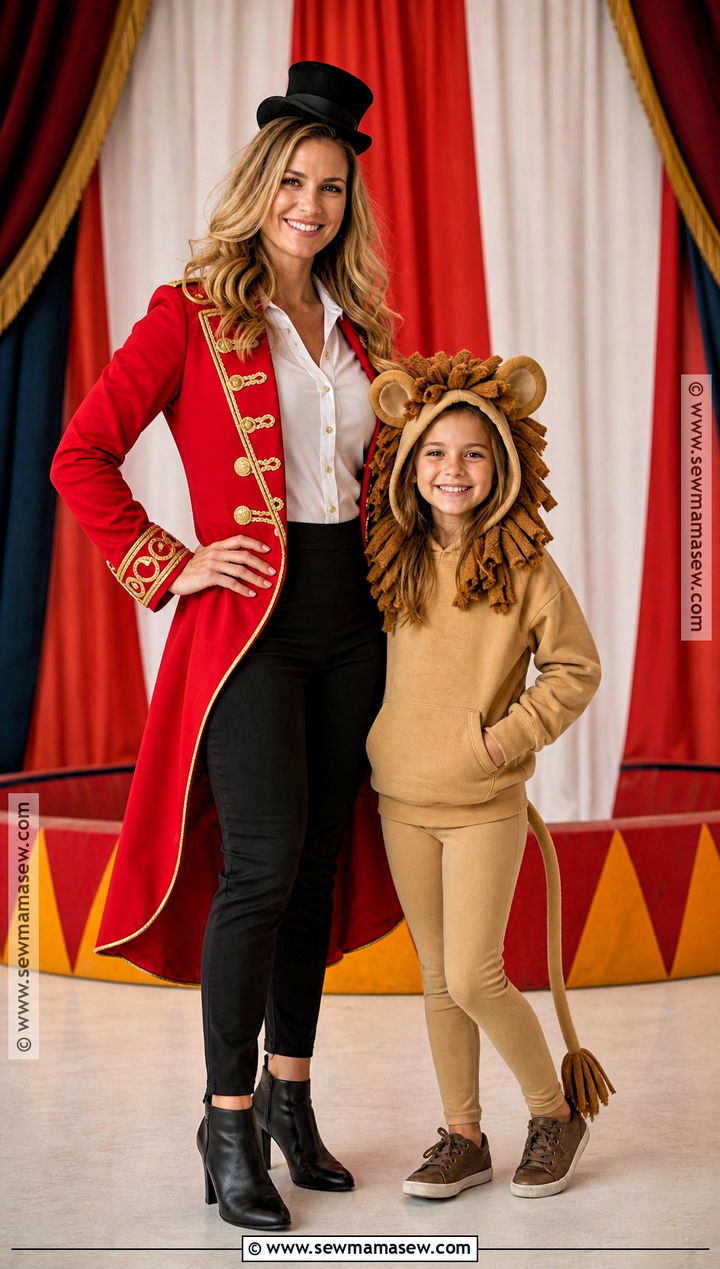 Ringmaster And Circus Lion Mom And Daughter Costume - 35 mom and daughter halloween costumes