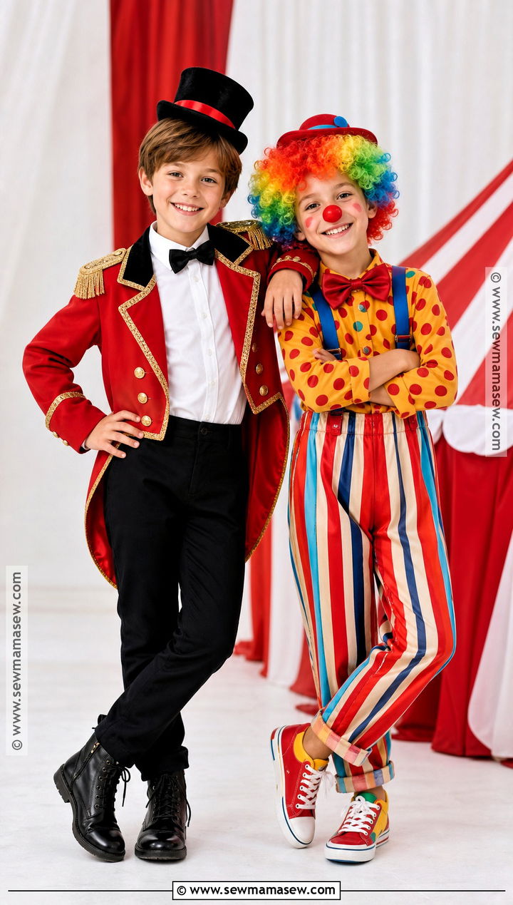 Ringmaster And Clown Sibling Costume - 35 sibling costume ideas