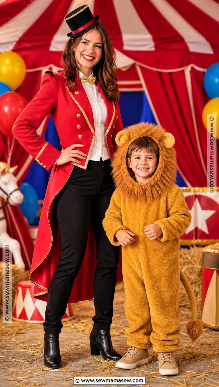Ringmaster And Lion Costume - 30 mommy and son halloween costumes