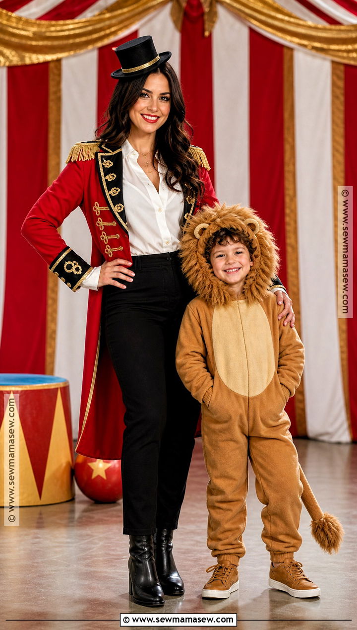 Ringmaster And Lion Costume - 30 mother son halloween costumes