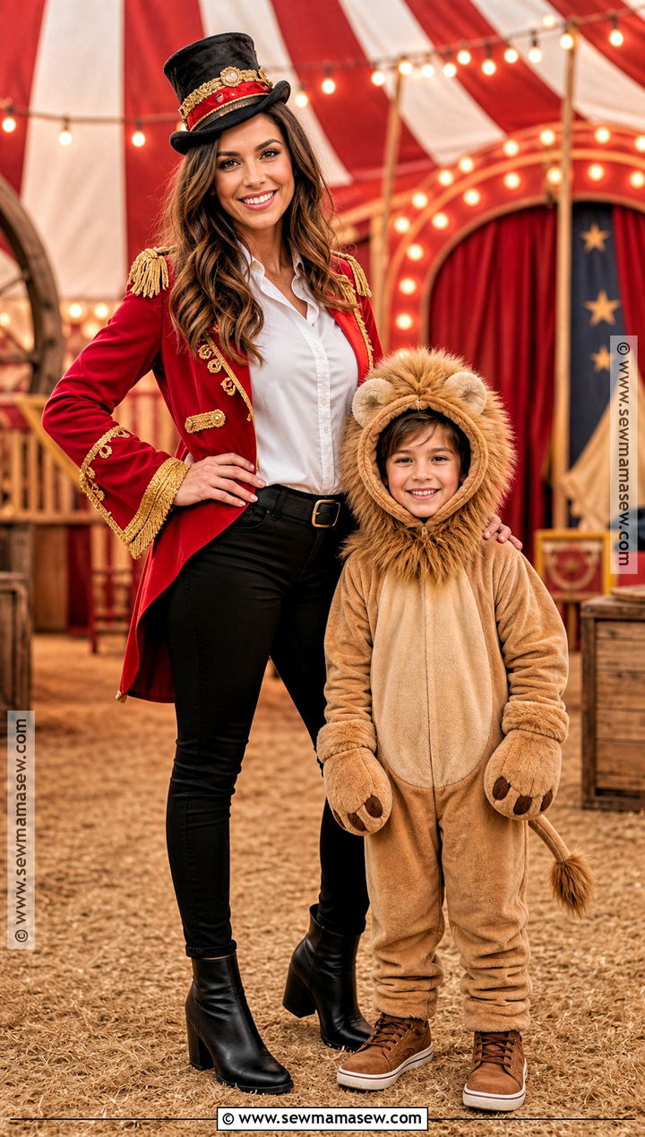 Ringmaster And Lion Costume - 30 mom and son costume ideas