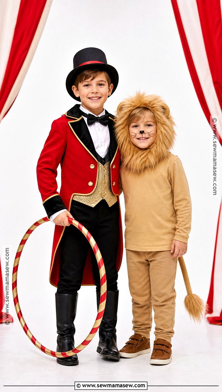 Ringmaster And Lion Sibling Costume - 40 sibling halloween costumes