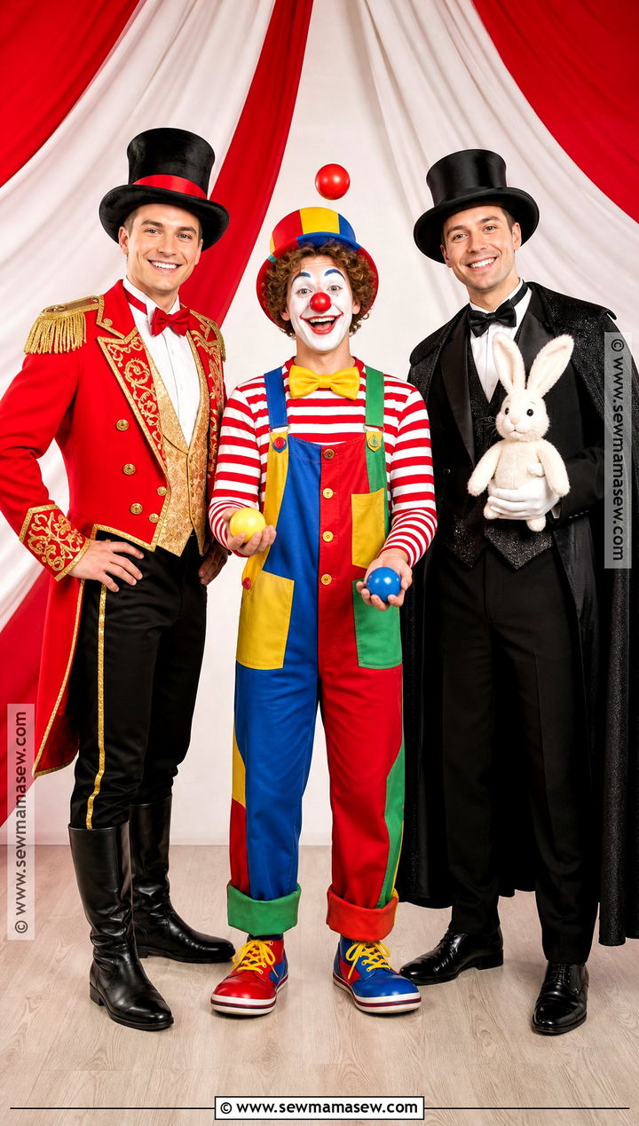 Ringmaster Clown And Magician Costume - 35 costume ideas for 3