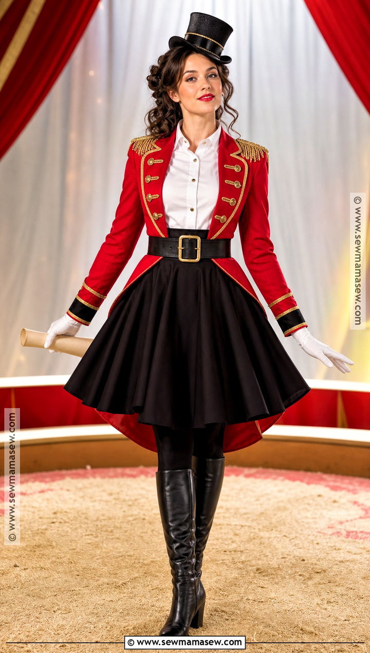 Ringmaster Costume With Black Circle Skirt - 30 halloween costumes black skirt