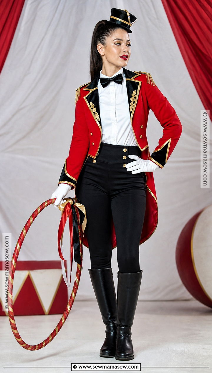 Ringmaster Costume With Red Tailcoat - 35 Halloween Costume Ideas for Women