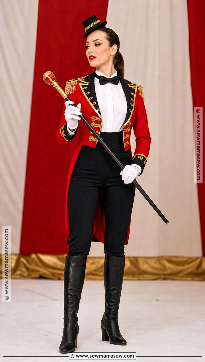 Ringmaster Costume With Red Tailcoat - 50 halloween costumes for women