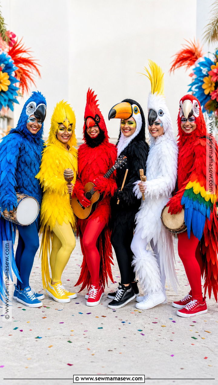 Rio Tropical Bird Group Costume - 35 rio halloween costume ideas