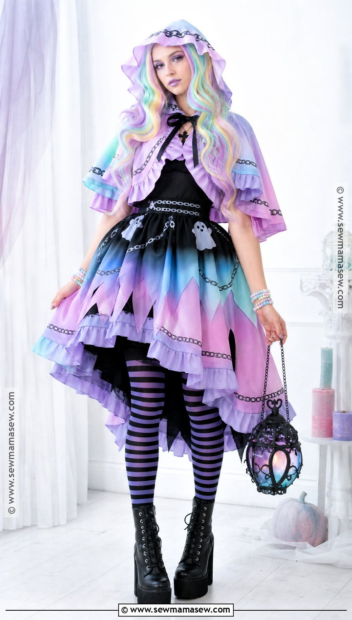 River Styxx Costume With Pastel Hooded Dress - 40 monster high costumes