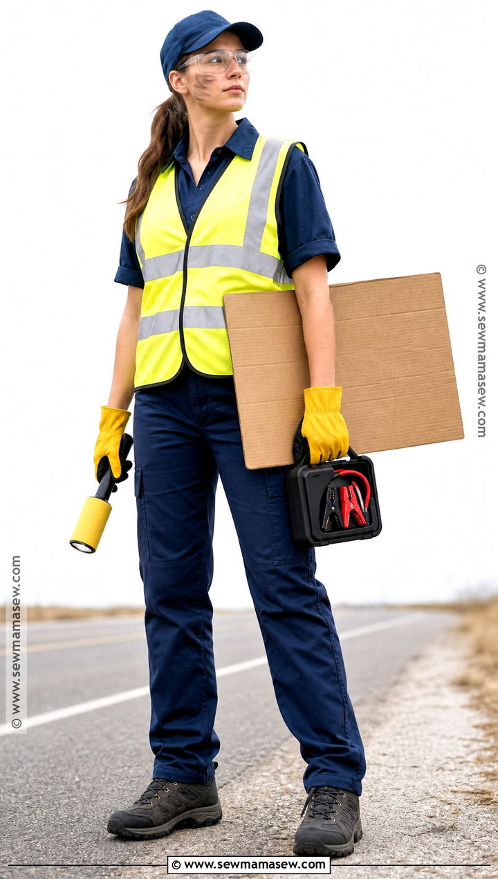 Roadside Rescue Mechanic Costume With Reflective Vest - 30 mechanic costume ideas