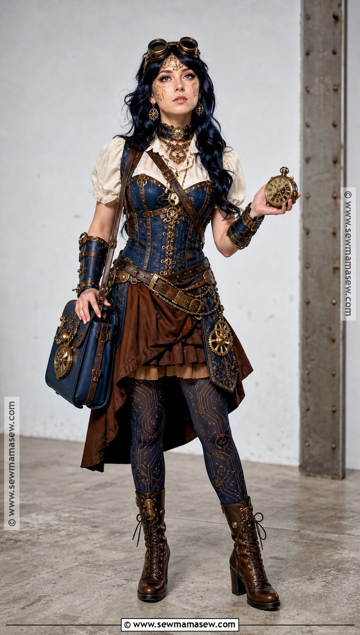 Robecca Steam Costume With Blue Corset Vest - 50 monster high costume ideas