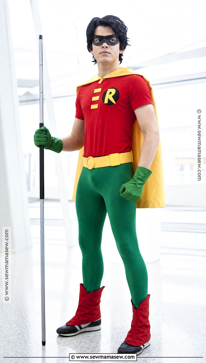 Robin Costume With Green Leggings - 40 superhero costume ideas